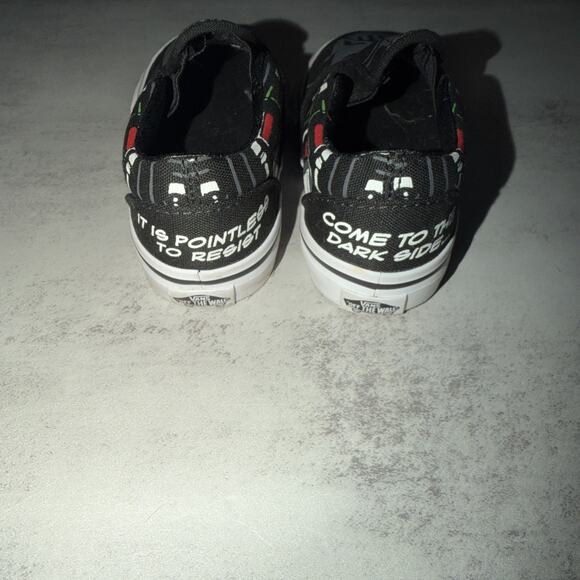 Vans X Star Wars Darth Vader The Dark Side Slip On Shoes Sneakers Toddlers 7.5 - Picture 6 of 7